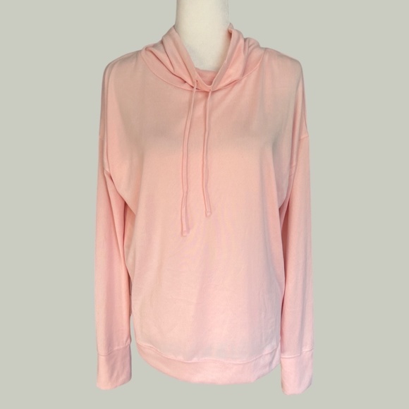 Hue Pink Mockneck Lightweight Sweater - Picture 1 of 4